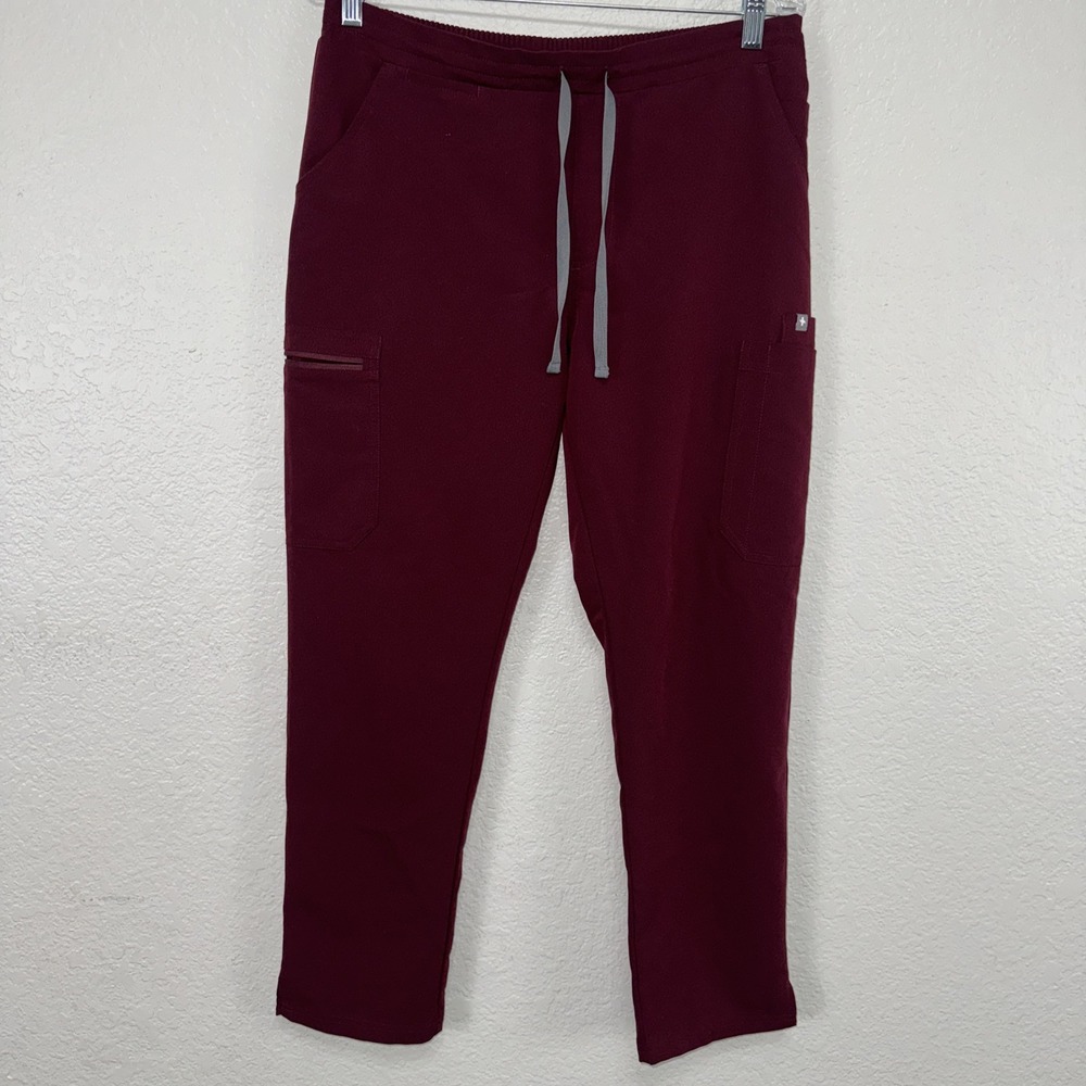 Figs Burgundy Track Pants